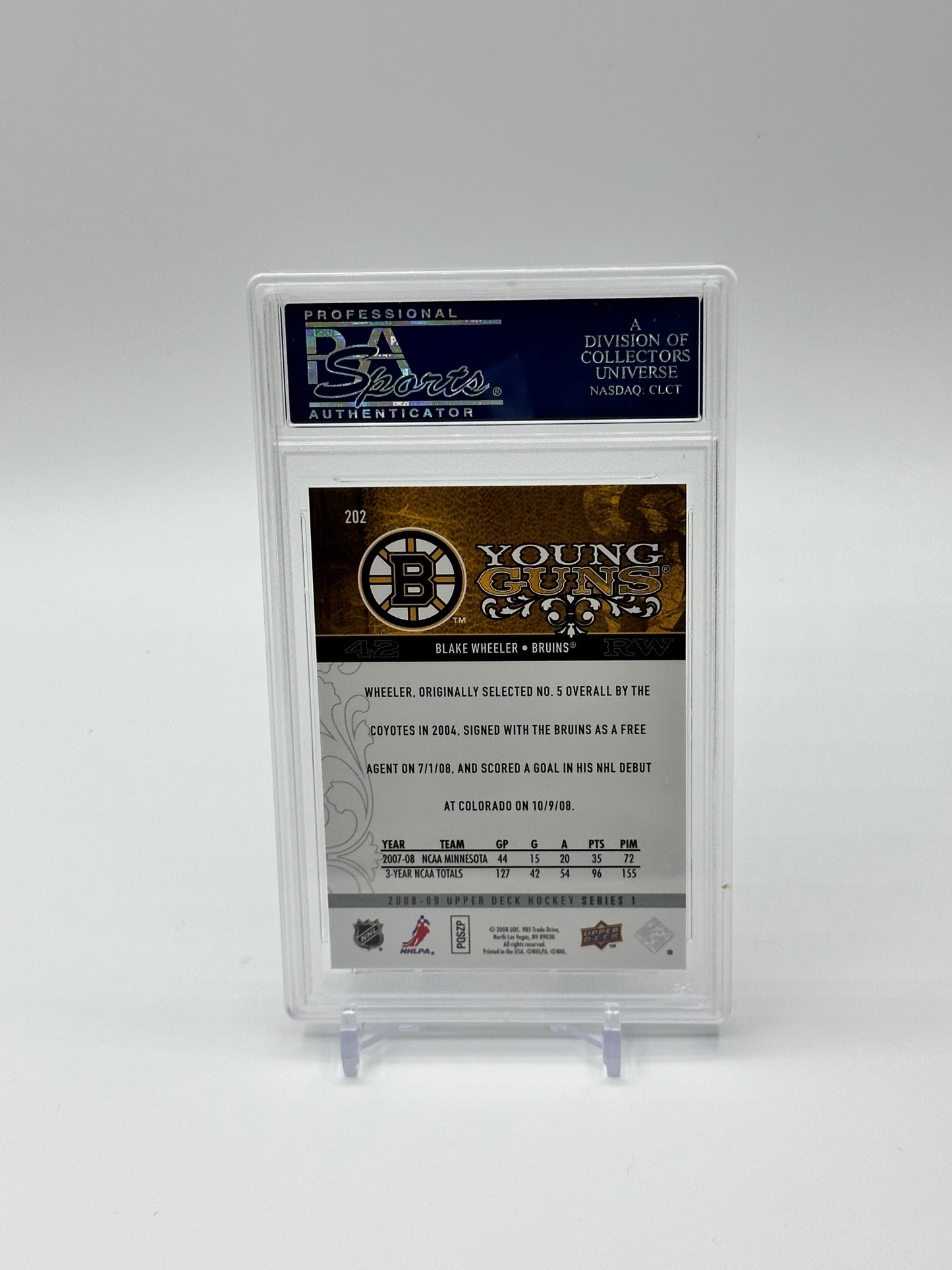 BLAKE WHEELER YOUNG GUNS RC PSA 10 MINT UPPER DECK +FREE COMBINED S&H