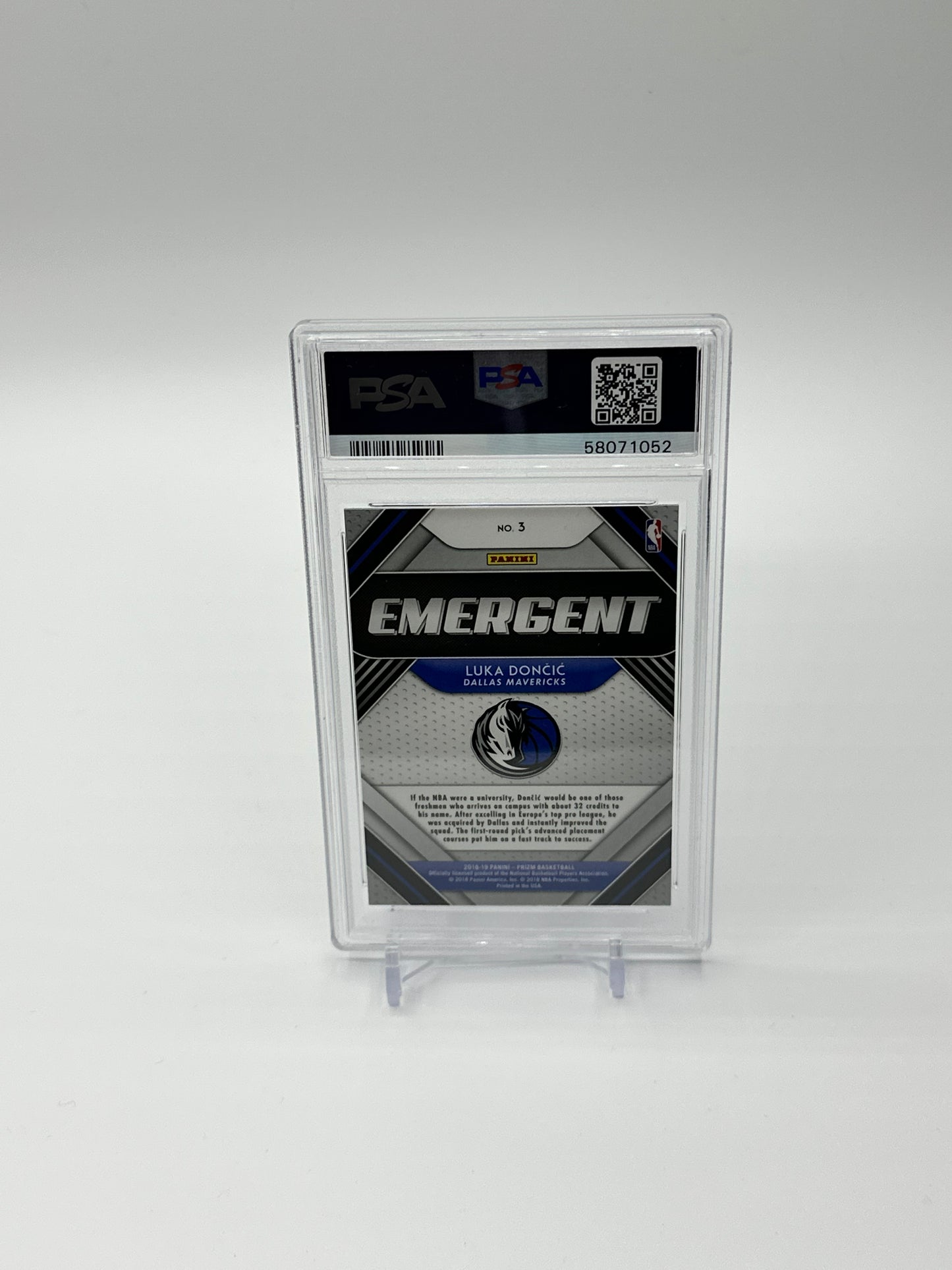 2018 Panini Prizm Luka Doncic Emergent RC Rookie #3 PSA 10