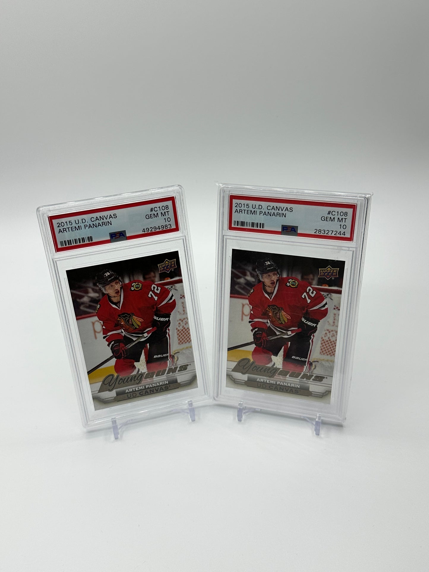 2015-16 Upper Deck Artemi Panarin C108 UD Canvas Young Guns PSA 10 Rangers RC