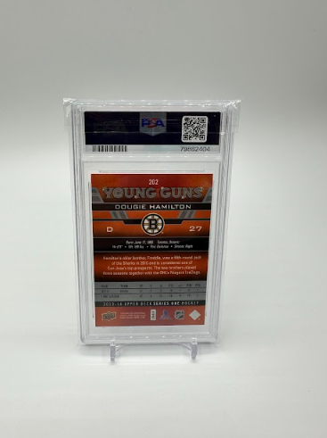 2013-14 UPPER DECK YOUNG GUNS # 202 DOUGIE HAMILTON PSA 10