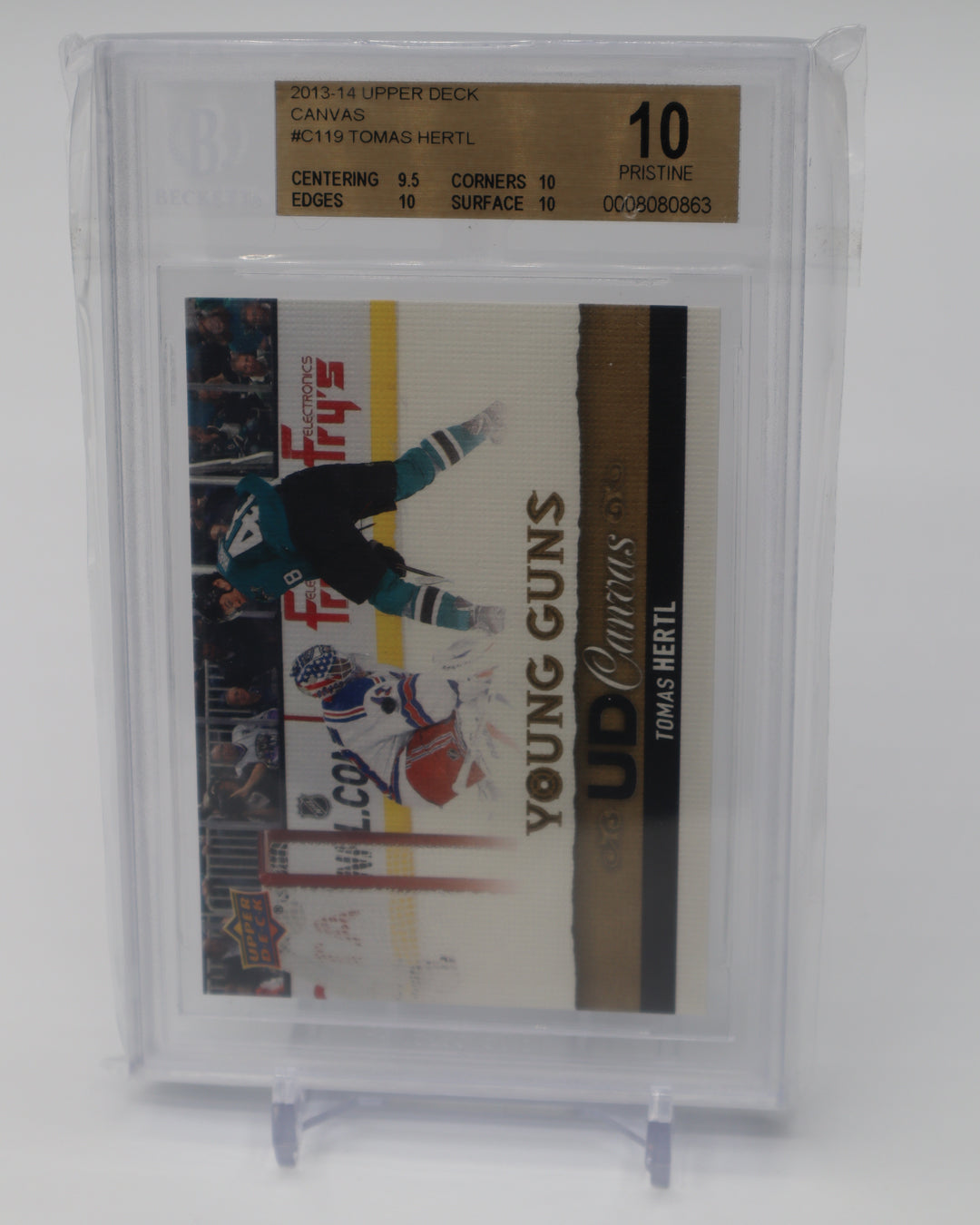 2013-14 UPPER DECK YOUNG GUNS # 248 TOMAS HERTL PSA 10