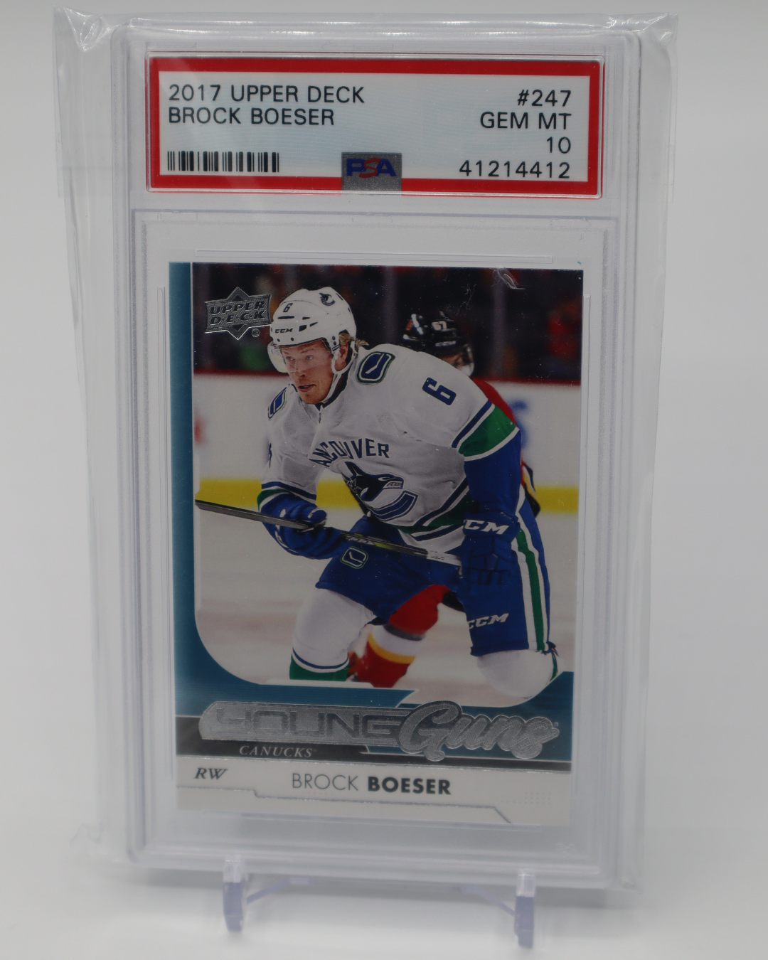 2017-18 Upper Deck Young Guns #247 Brock Boeser RC - PSA 10