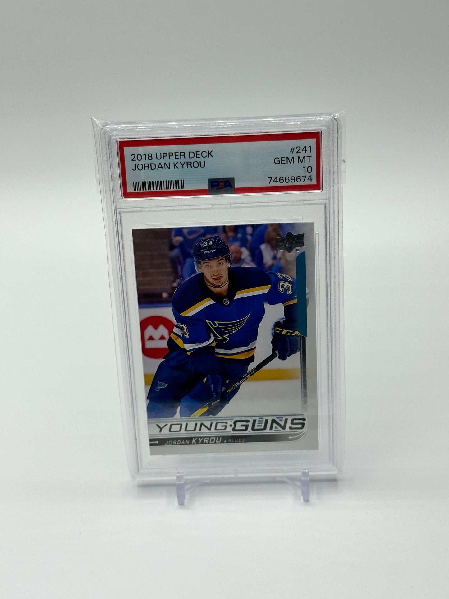 2018-19 Upper Deck UD #241 - Jordan Kyrou Young Guns YG - PSA 10