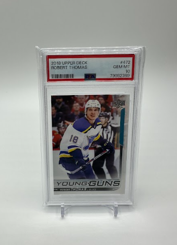 2018-19 Upper Deck Young Guns #472 Robert Thomas RC PSA 10 Blues